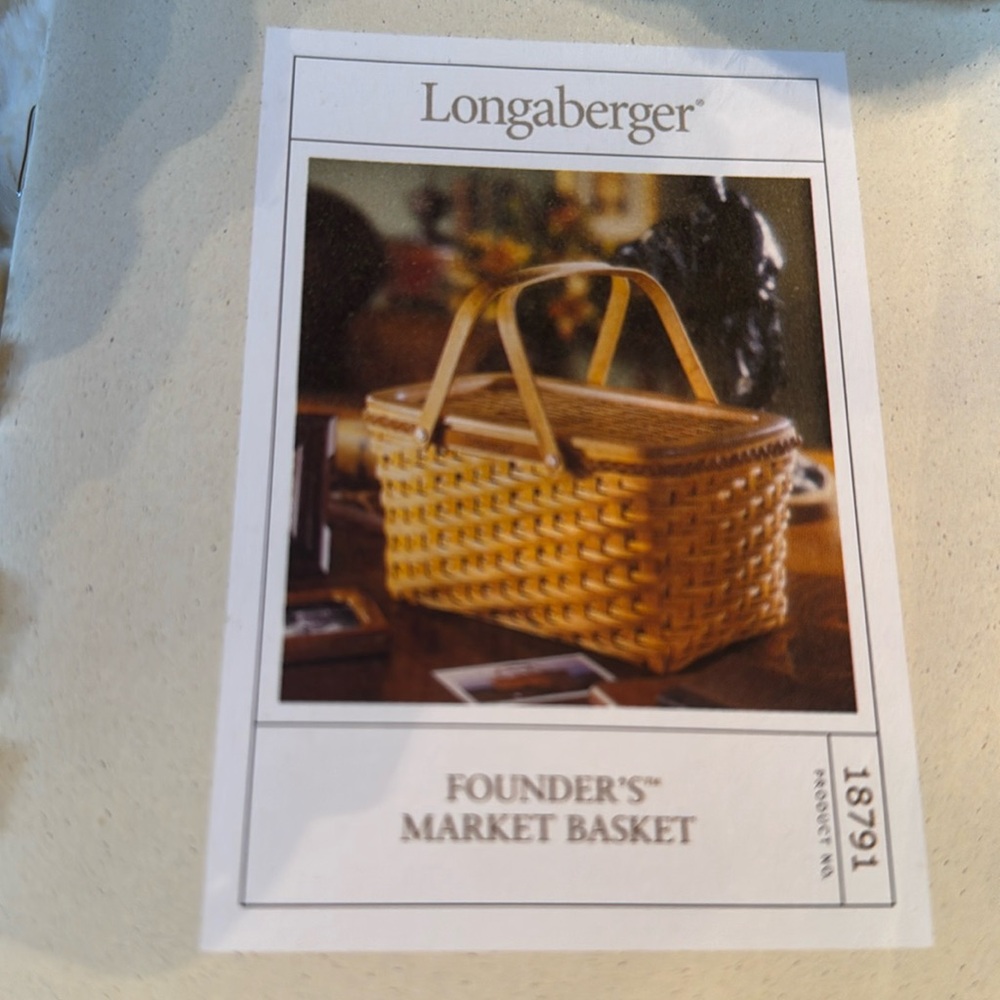 🐈‍⬛ Longberger Founders Market  Basket plastic clear liner approx 15”x8”x10” - Picture 9 of 12